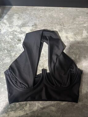 Amazon Black Halter Crop Top